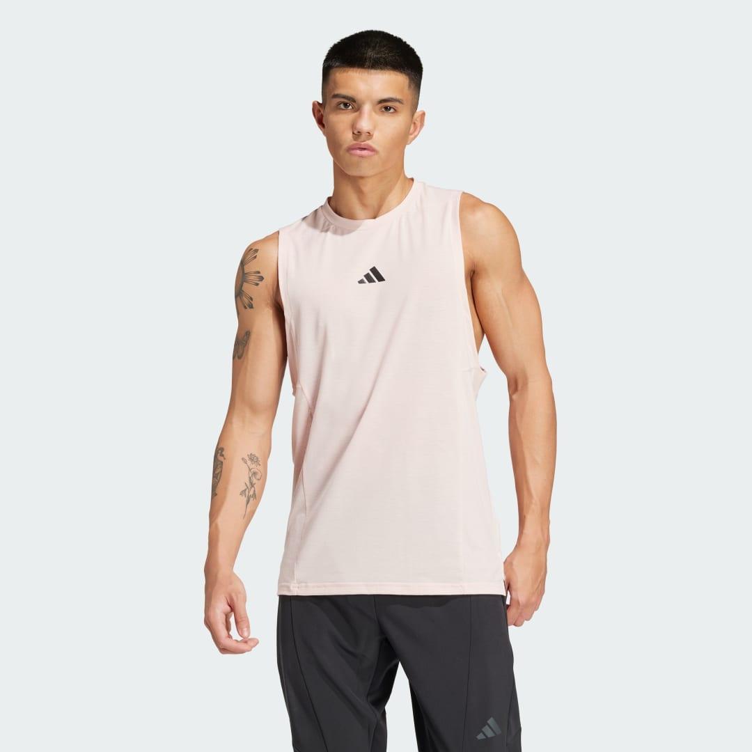 adidas Designed for Training Workout Tank Top Preloved Teal S Mens Product Image