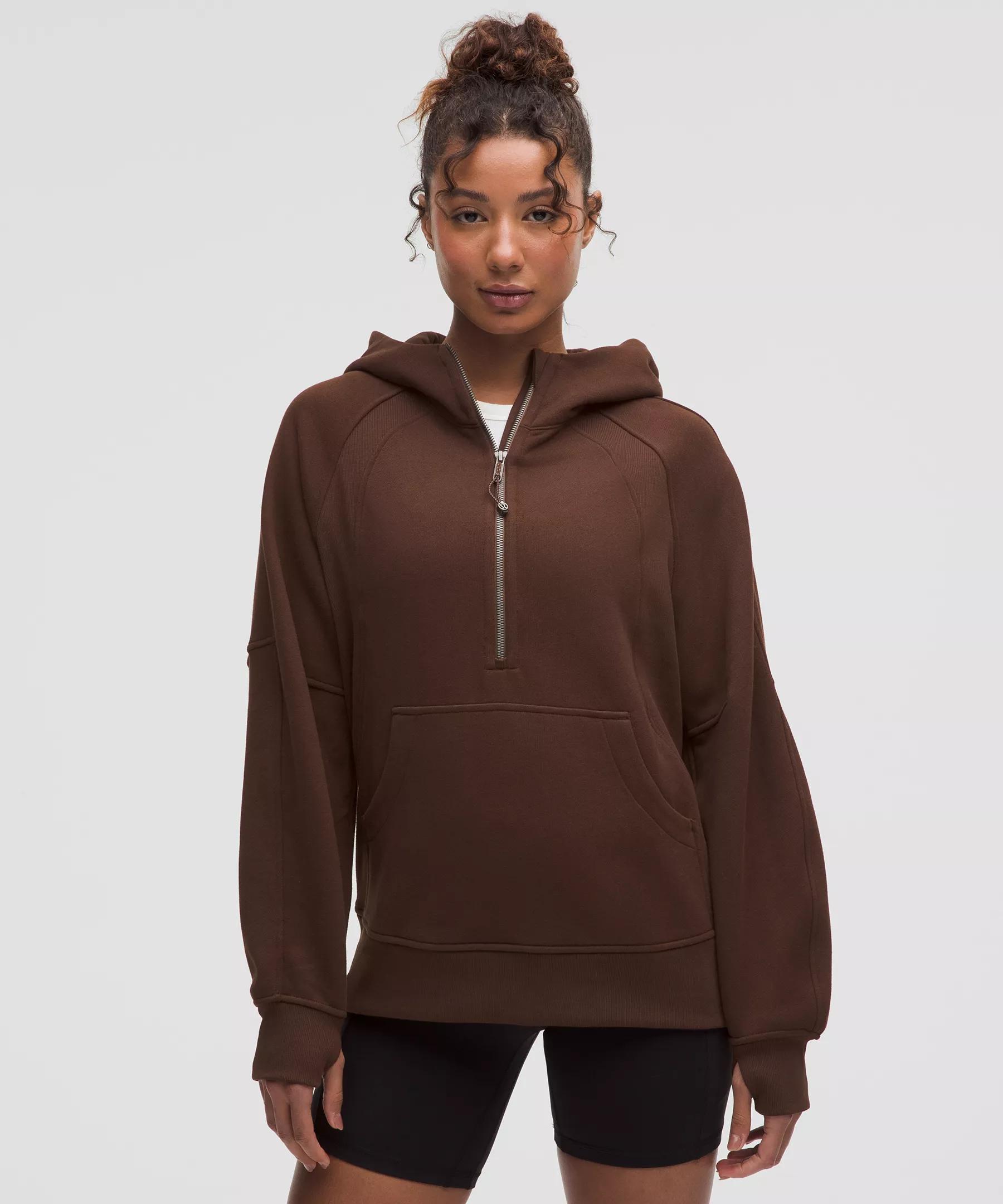 Scuba Oversized Half-Zip Long Hoodie Product Image