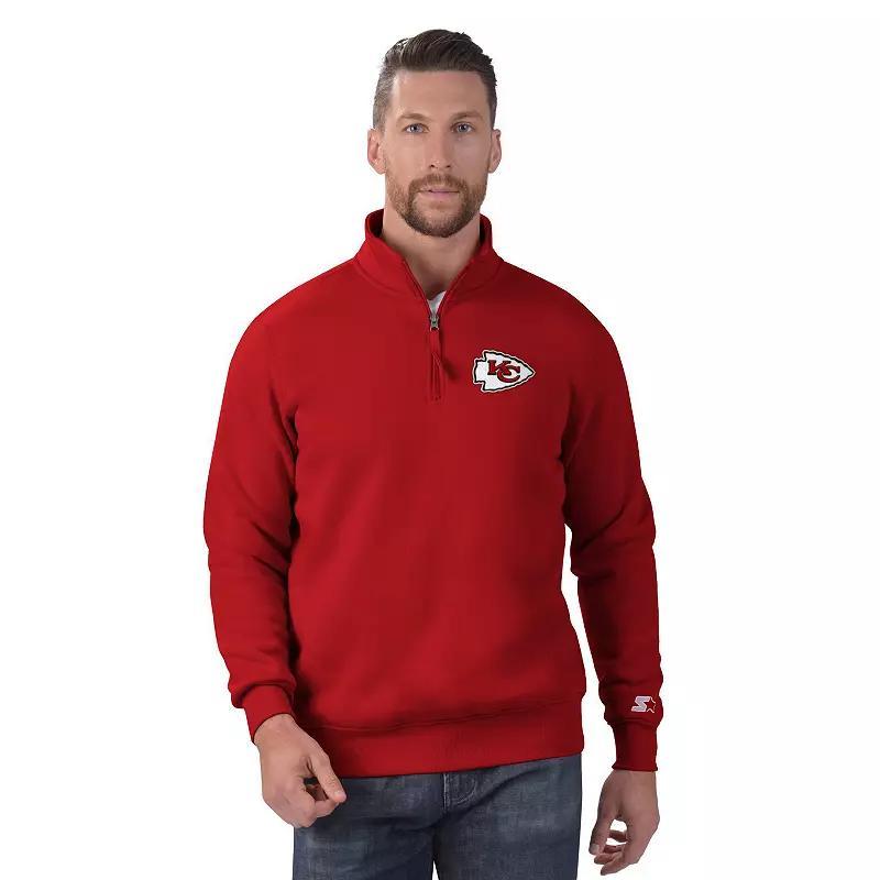 Men's Starter Red Tampa Bay Buccaneers Classic Quarter-Zip Pullover Sweatshirt, Size: 2XL Product Image