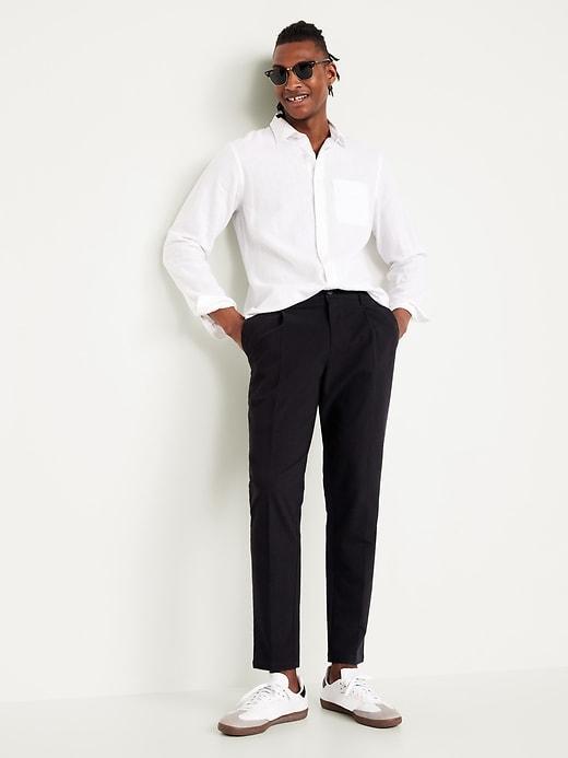 Loose Taper Seersucker Pants Product Image