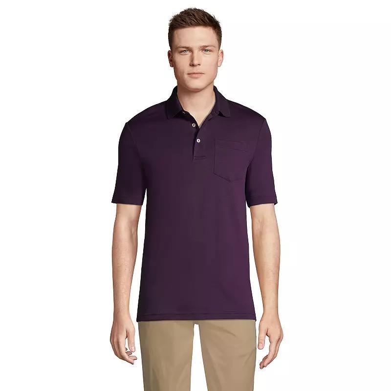 Big & Tall Lands' End Supima Polo, Men's, Size: 4XB, White Product Image