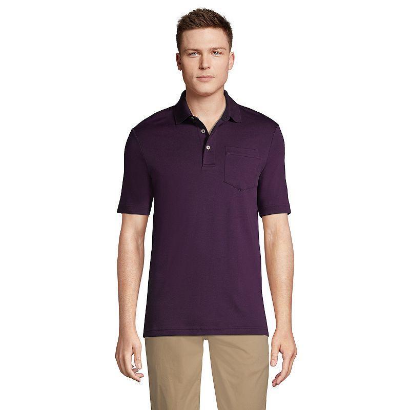 Big & Tall Lands' End Supima Polo, Men's, Size: 4XB, White Product Image