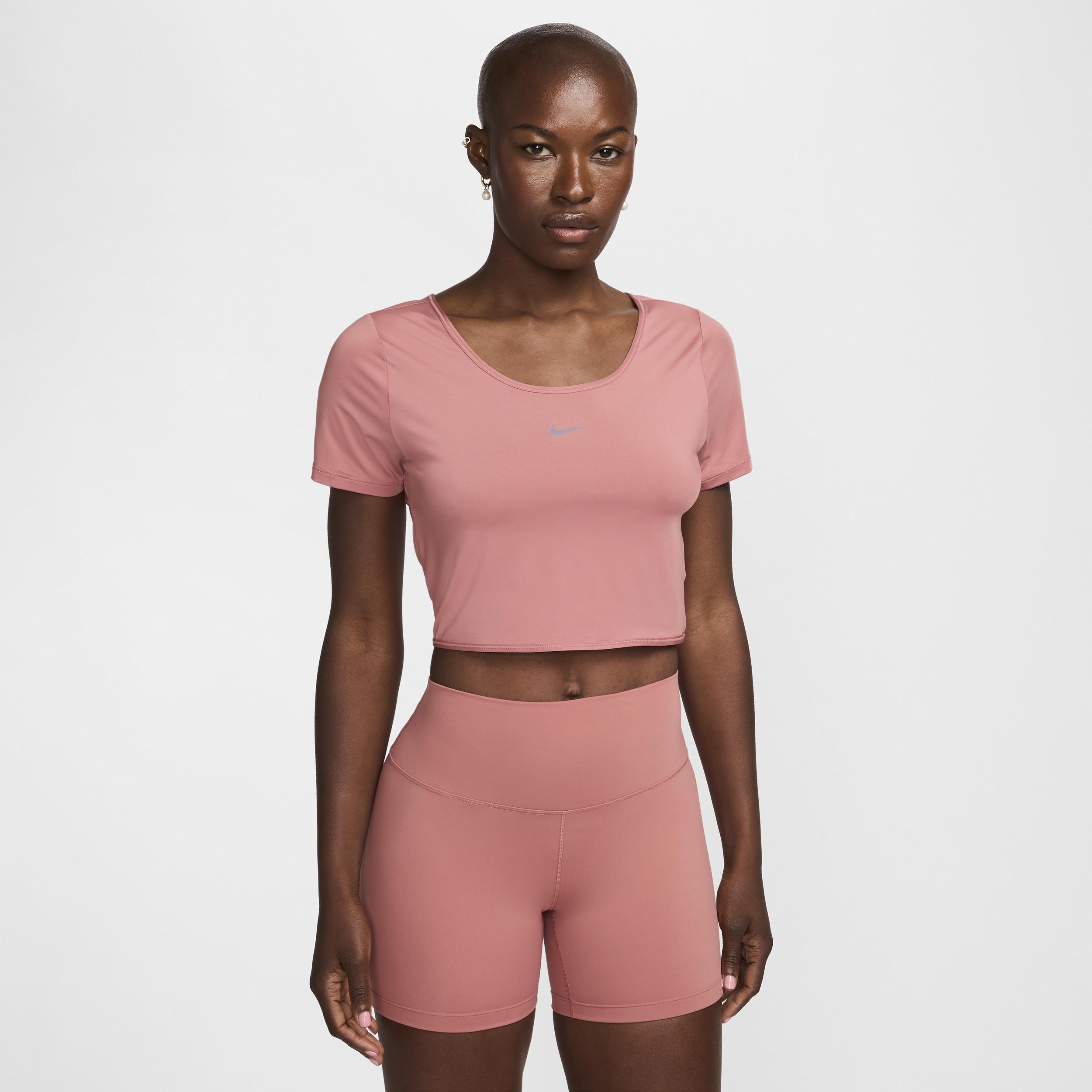 Nike One Classic Women's Dri-FIT Short-Sleeve Cropped Twist Top Product Image