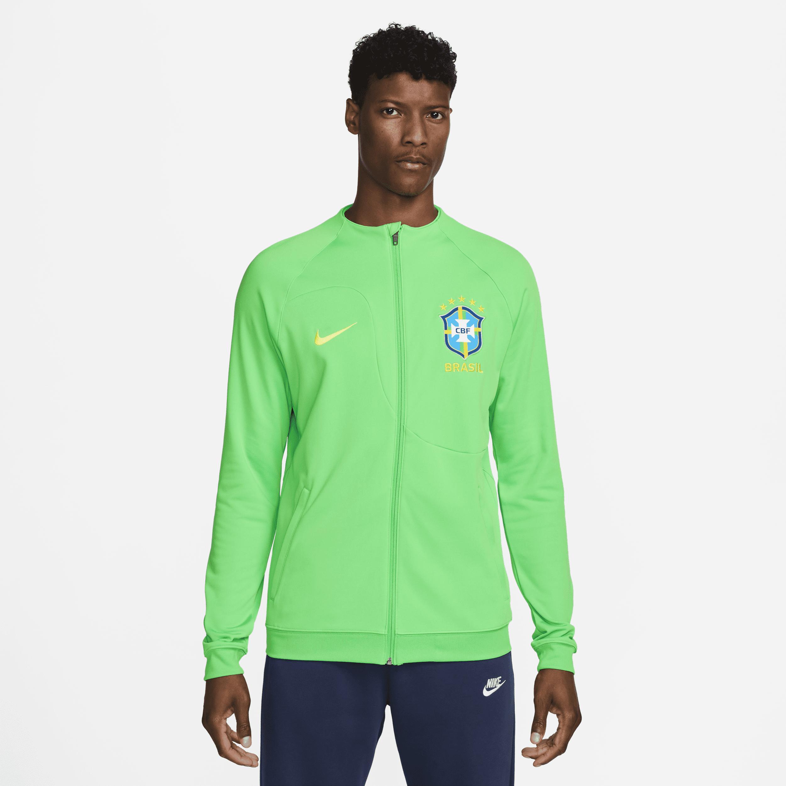 Men's Nike Green Brazil National Team Academy Pro Anthem Performance Full-Zip Jacket, Size: XL, Soc Green Product Image
