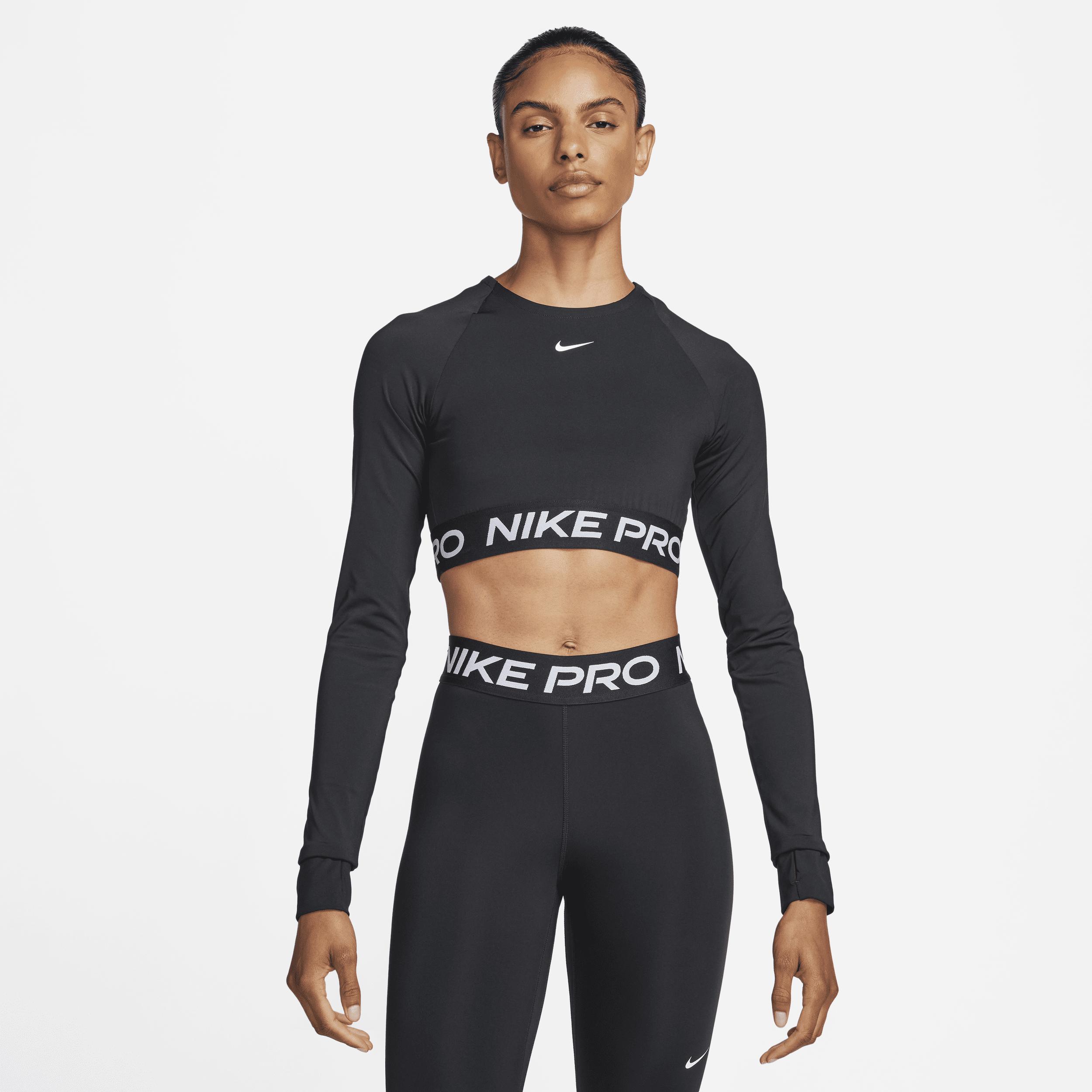 Nike Womens Pro 365 Dri-FIT Cropped Long-Sleeve T-Shirt Product Image