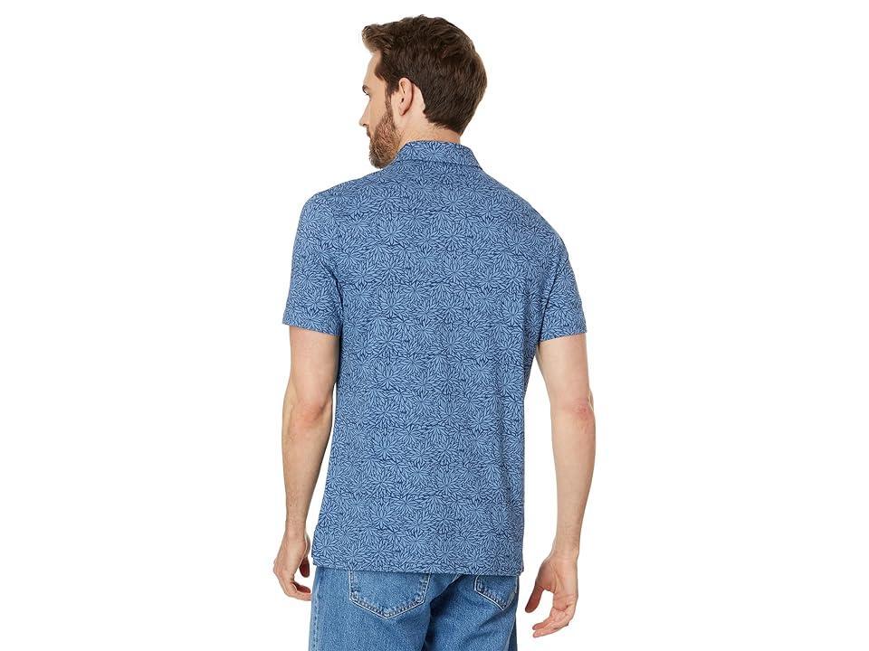 Faherty Short Sleeve Movement Pique Polo (Midnight Fishscale) Men's Short Sleeve Knit Product Image