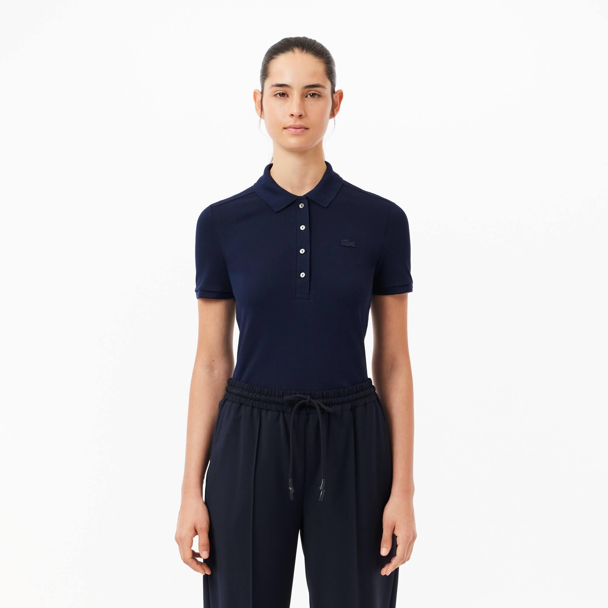 Women's L.12.D Slim Fit Stretch Mini Piqué Polo Product Image