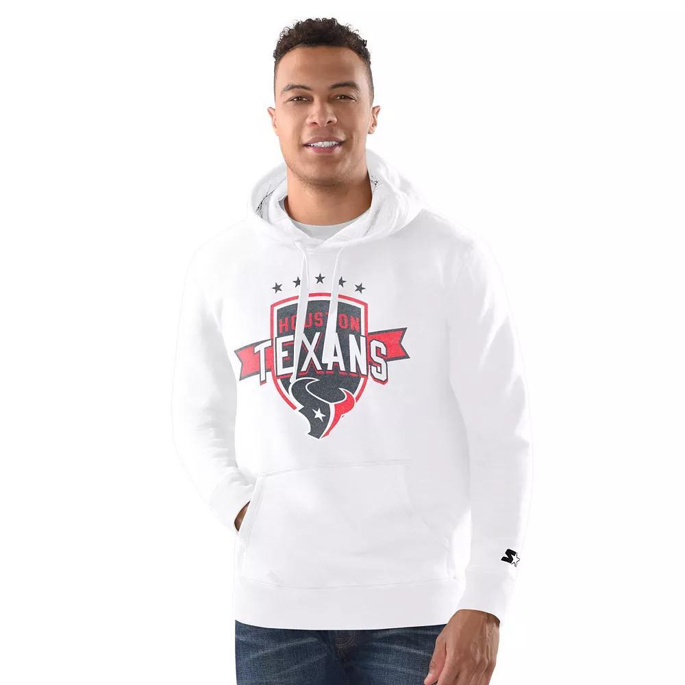 Men's Starter White Houston Texans Vintage Pullover Hoodie, Size: Medium Product Image