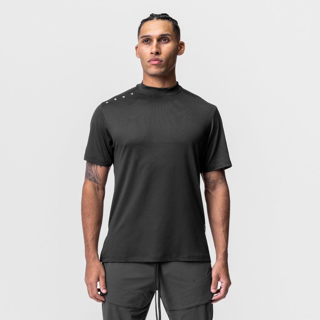 0684. Core Mock Neck Tee - Black Product Image