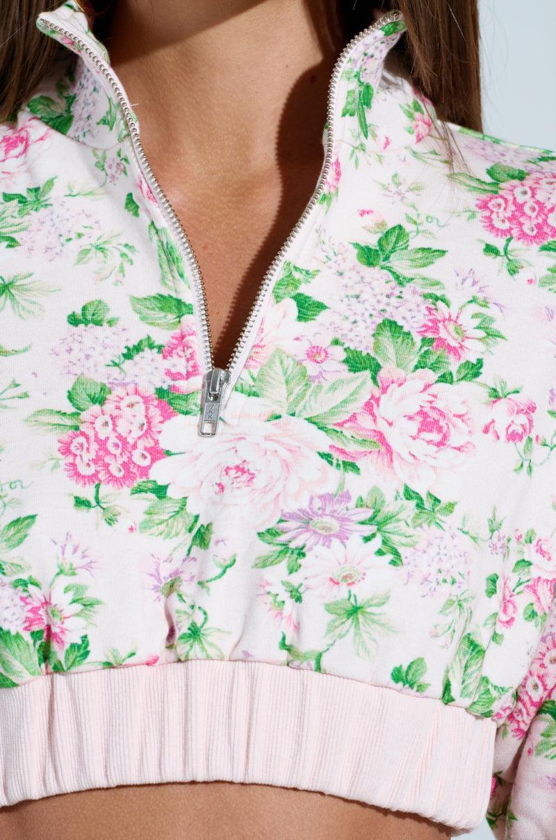 DREAMING OF SPRING HALF ZIP SWEATSHIRT Product Image