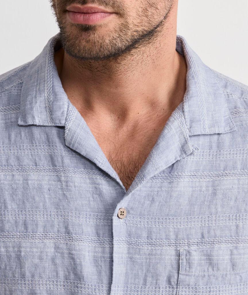 Havana Stripe Linen Short-Sleeve Cabana Shirt Product Image