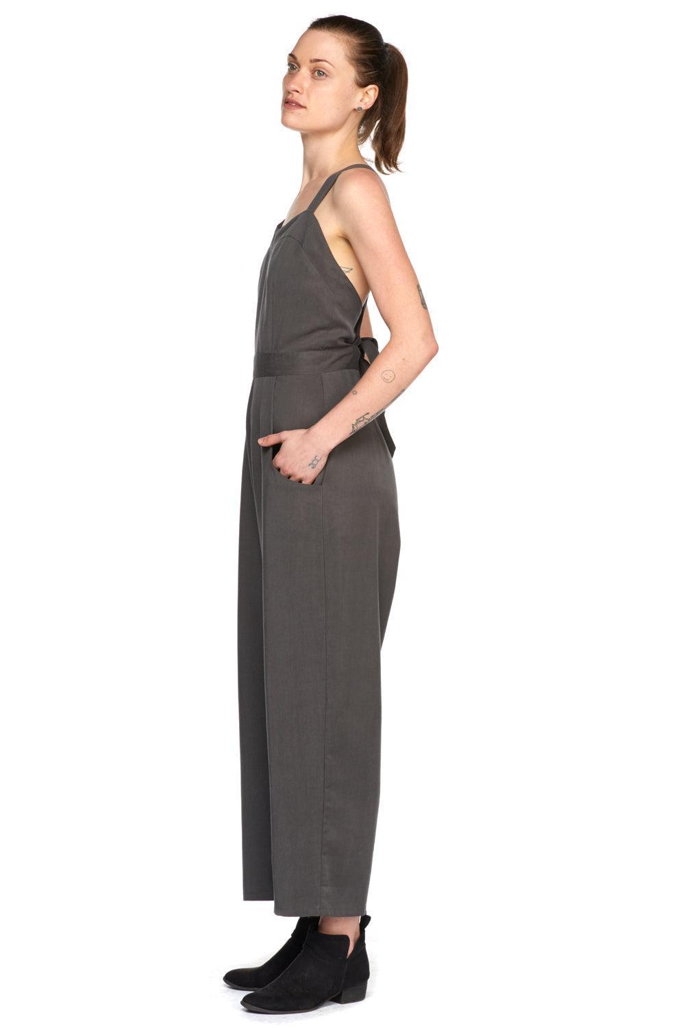 Yolked Juniper Jumpsuit in Denim Tencel Product Image