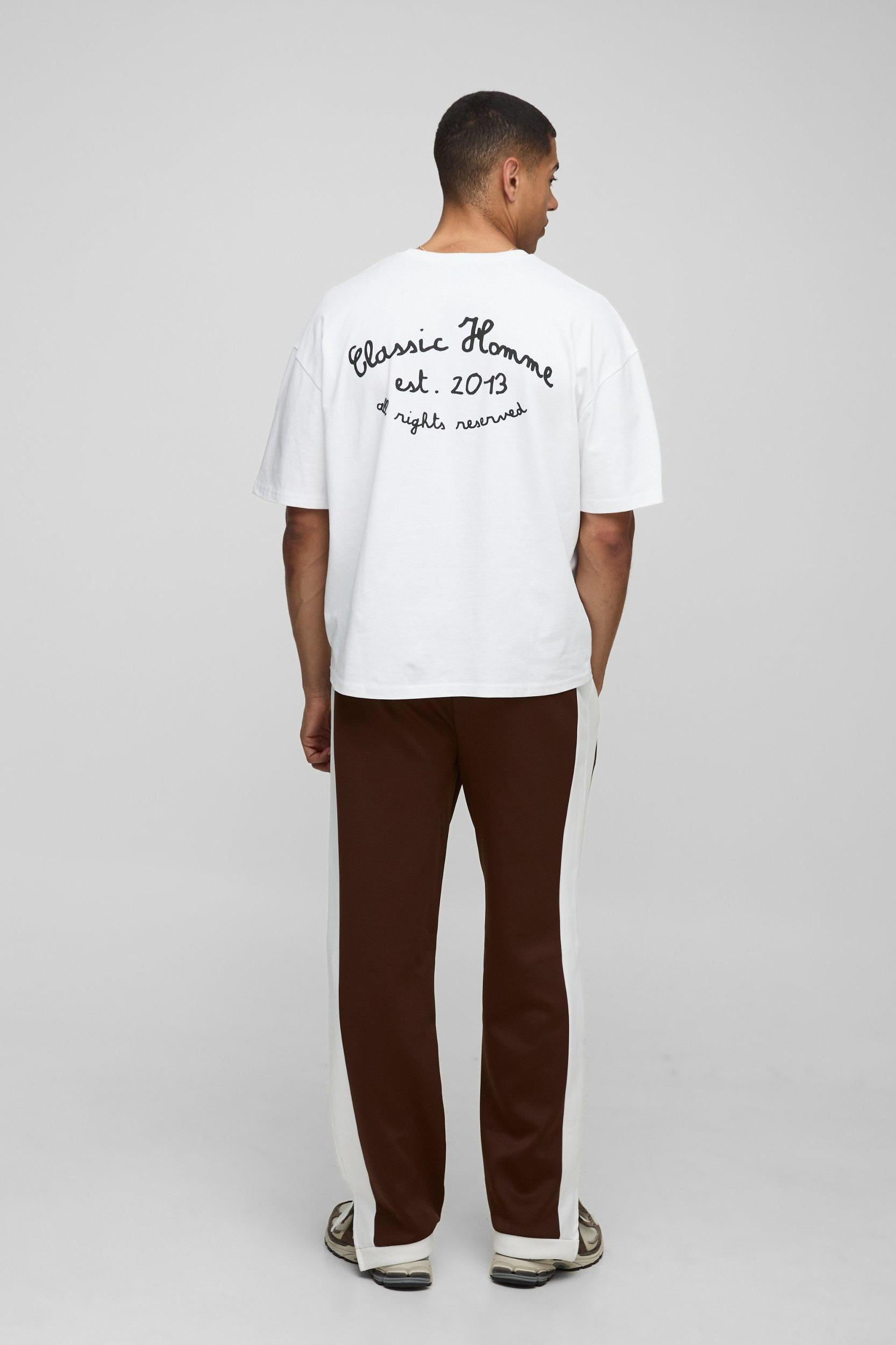 Relaxed Homme Side Stripe Tricot Sweatpants | boohooMAN USA Product Image