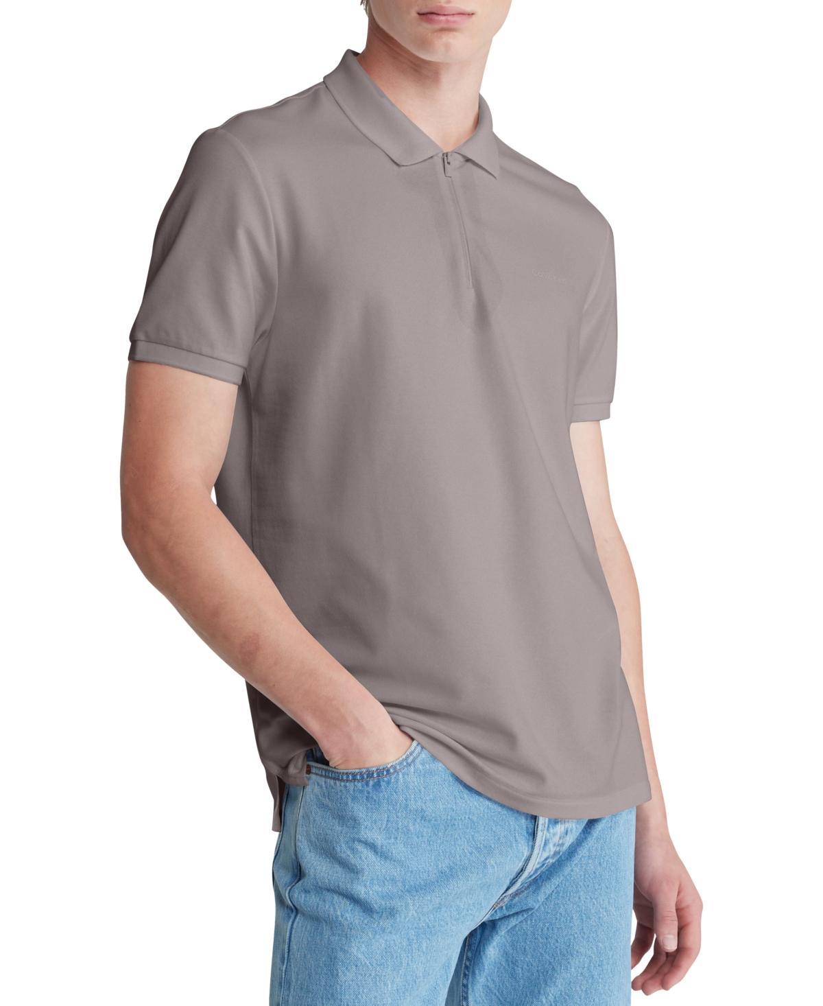 Calvin Klein Men's Tech Zip Polo Shirt - Blue - XS Product Image