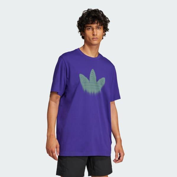 adidas Skeleton Trefoil Tee Collegiate Purple XS Mens Product Image