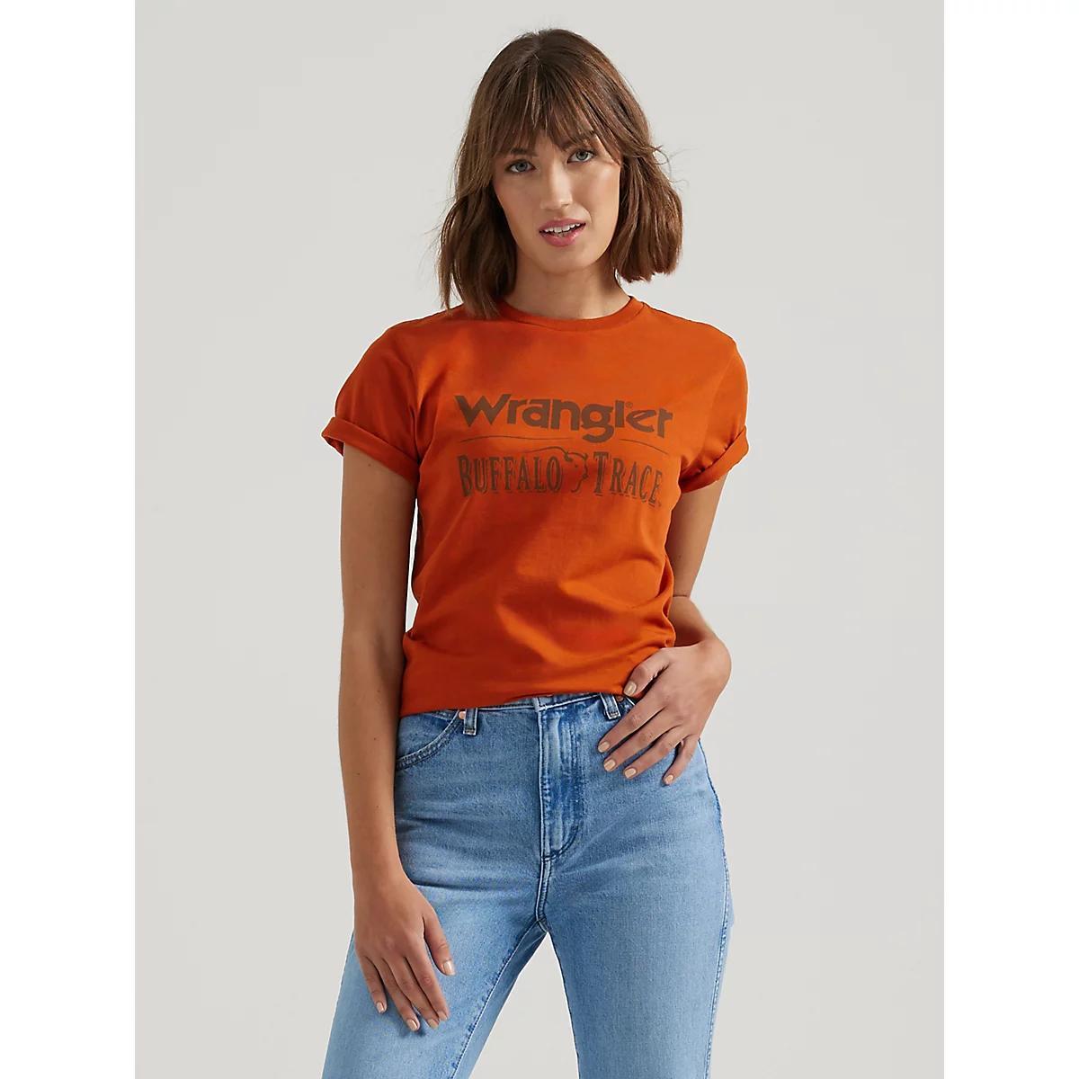 Wrangler x Buffalo Trace™ Women's Logo Tee in Vanilla Product Image
