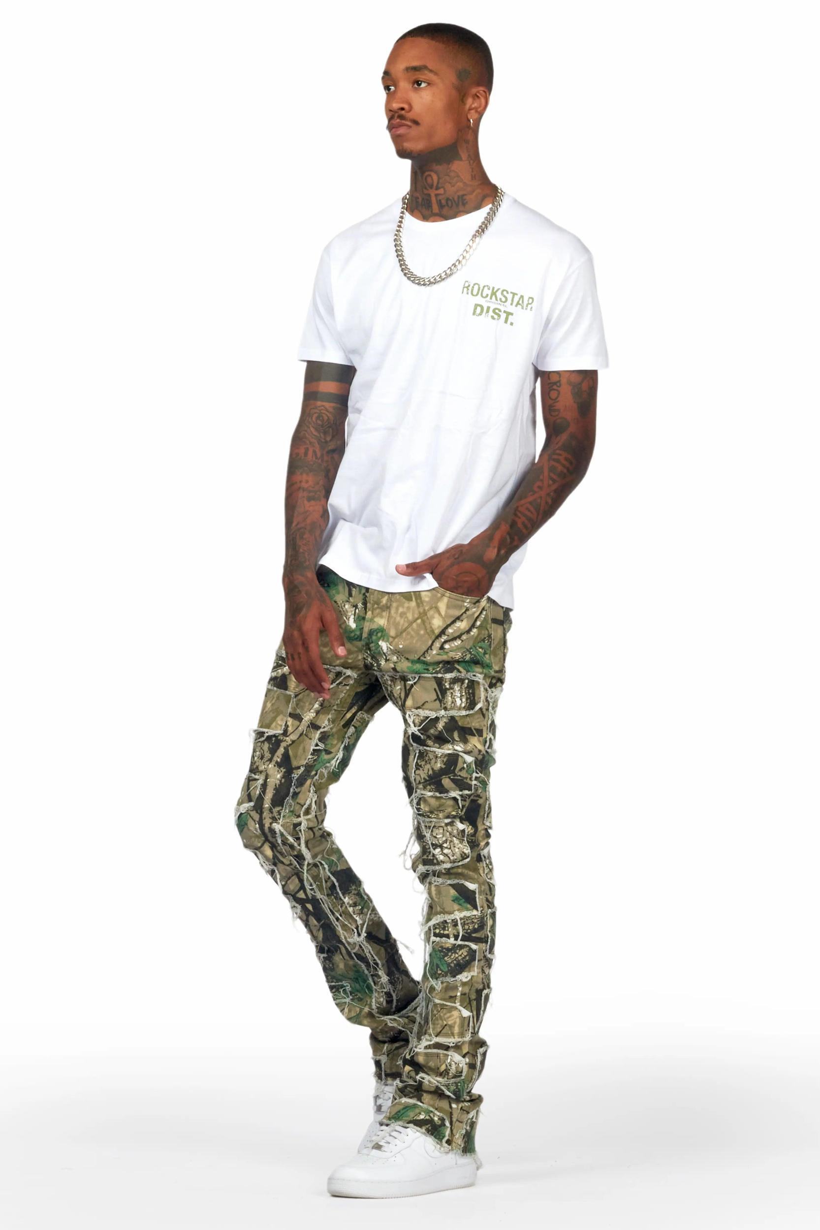 Lake White T-Shirt & Shake Stacked Flare Jean Bundle Male Product Image