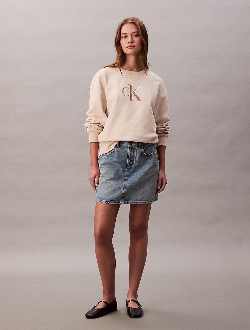 Monogram Logo French Terry Relaxed Sweatshirt Product Image