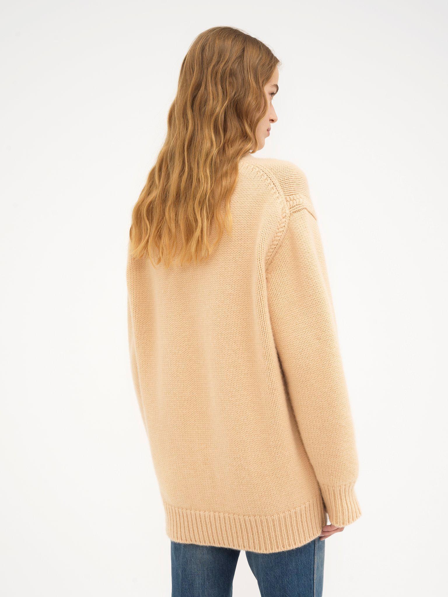 CHLOÉ Pull Oversize En Cachemire Et Coton Femme Rose Taille Xs 100% Coton In Pink Product Image