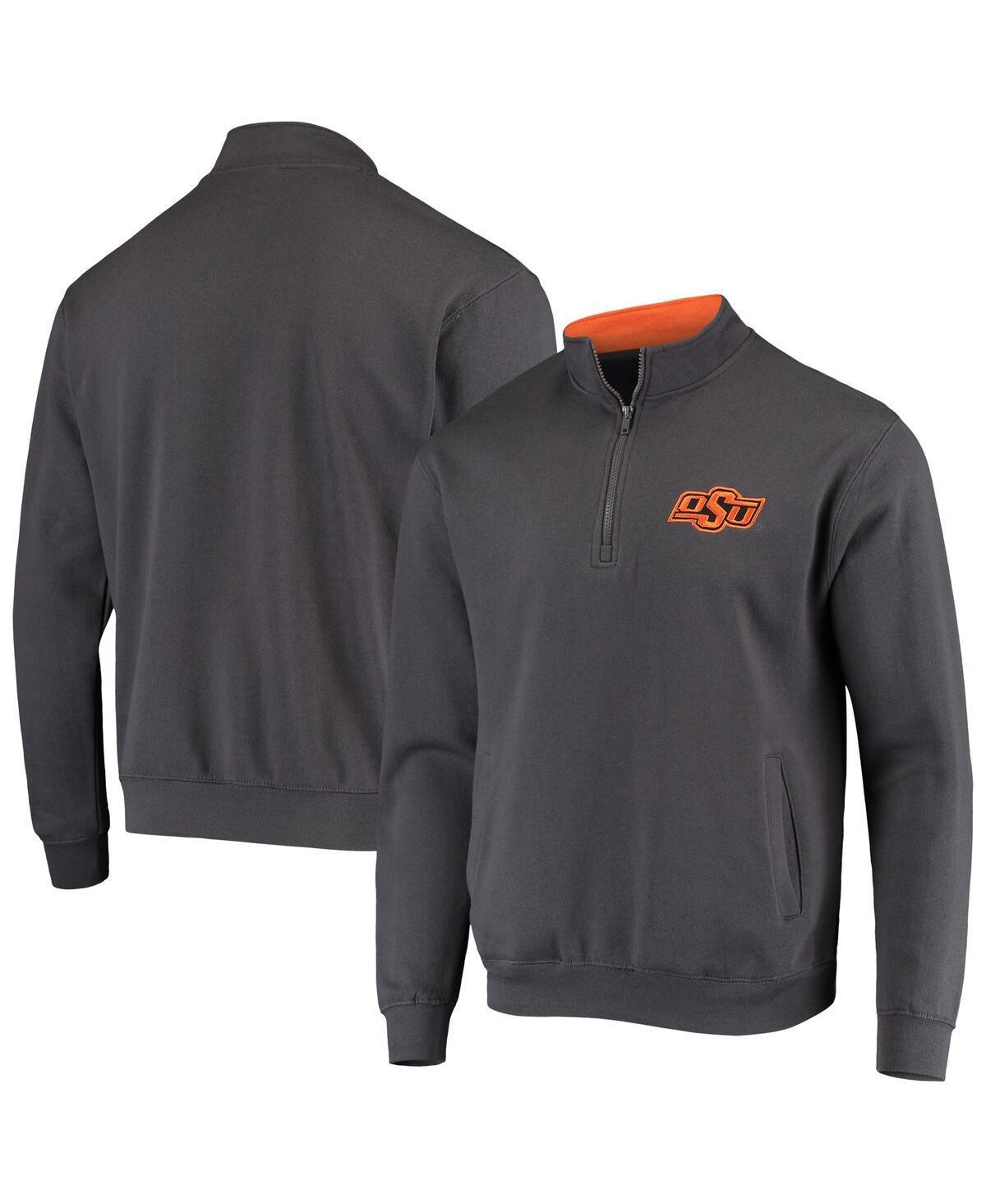 Men's Colosseum Charcoal Oklahoma State Cowboys Tortugas Logo Quarter-Zip Jacket, Size: 3XL Product Image