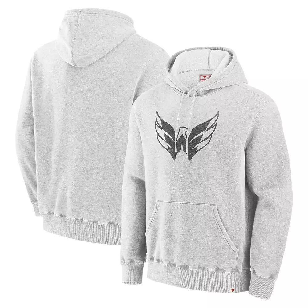 Men's Fanatics Cream Washington Capitals Pullover Hoodie, Size: Medium, Beige Product Image