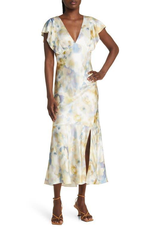 Womens Dina Diffused V-Neck Midi-Dress Product Image