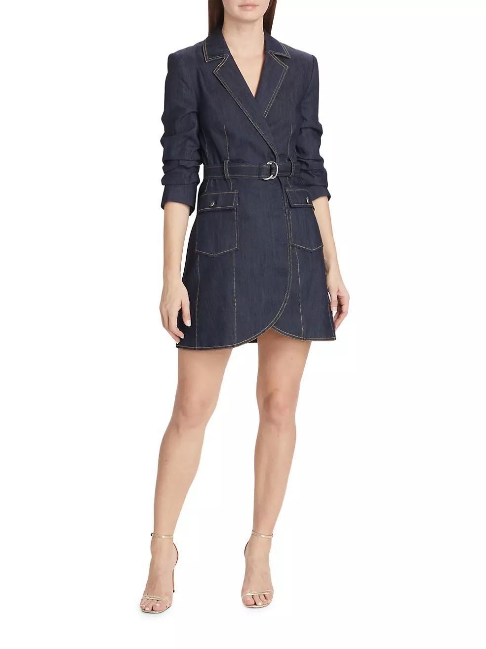 Jenessa Denim Blazer Minidress Product Image