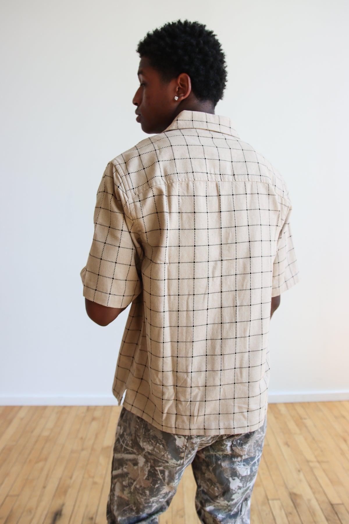 Grid Pattern Button Up Shirt Product Image