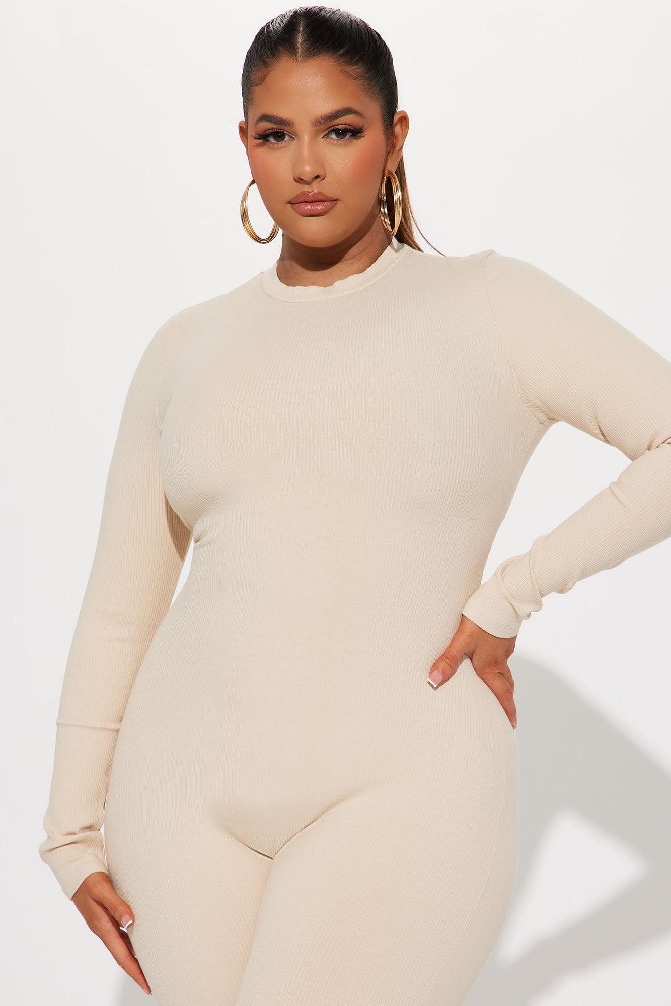 Maribel Snatched Jumpsuit - Cream Product Image