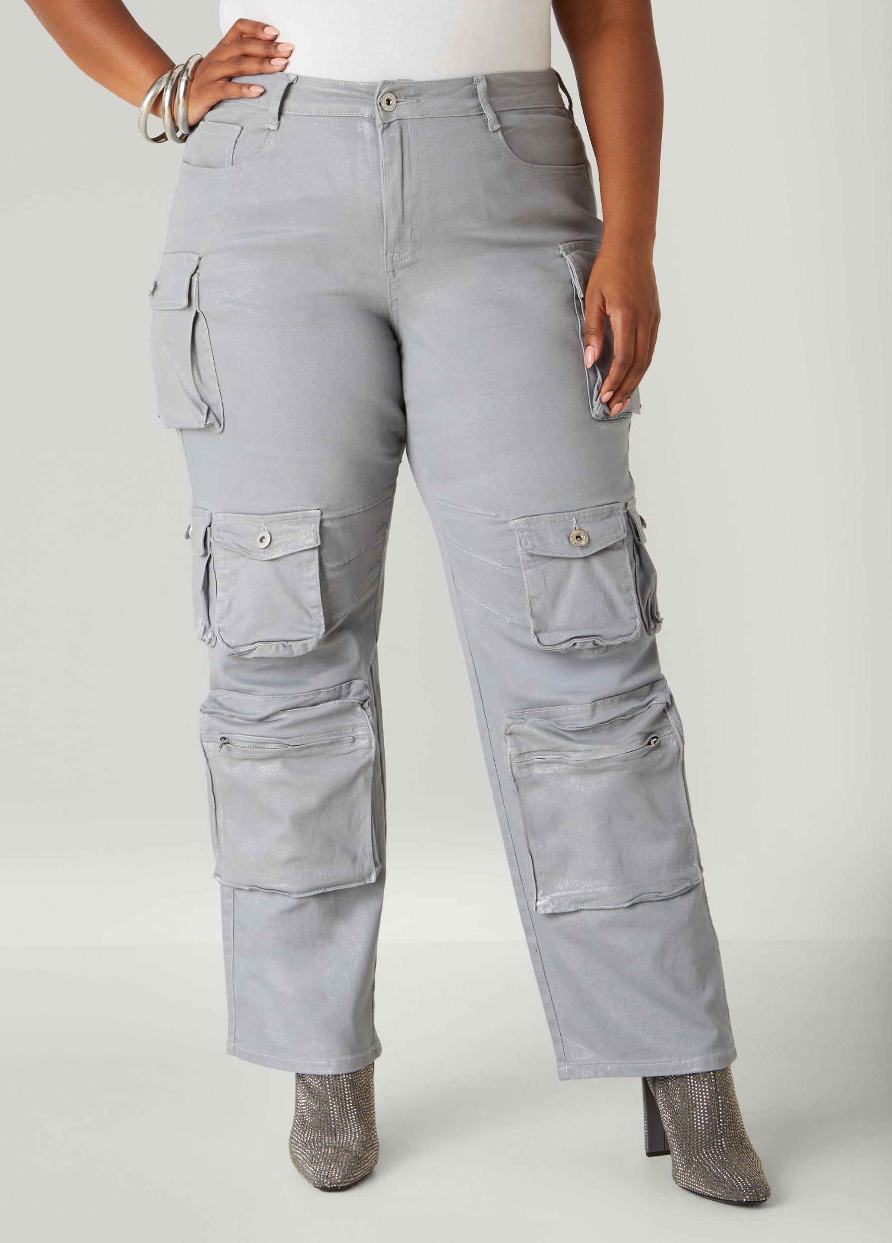 Coated Cargo Jeans Product Image