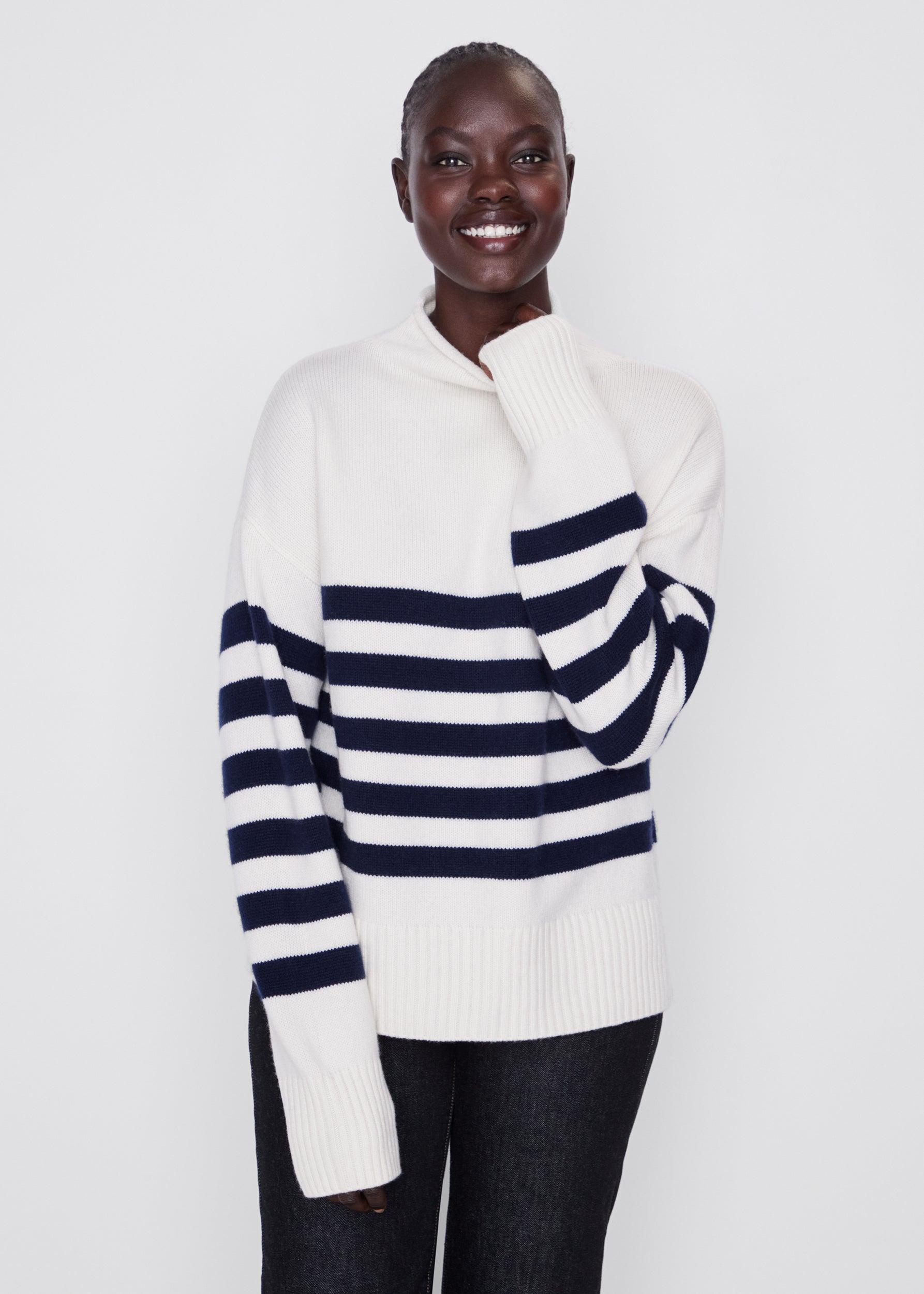 The Lucca - Cream/Navy Female Product Image