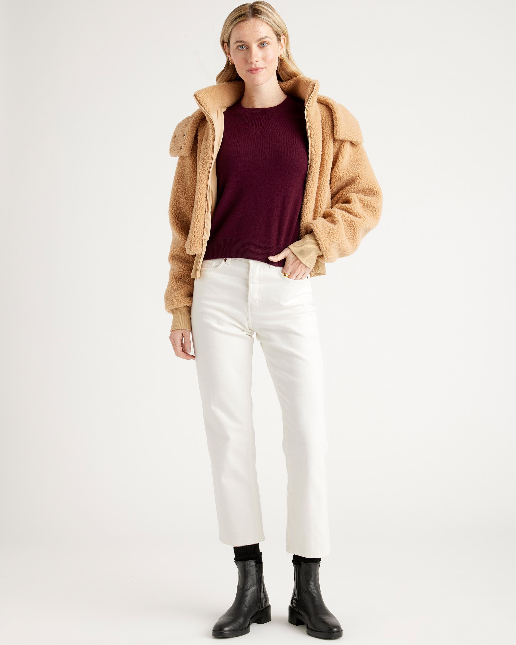 Quince | Women's Hooded Sherpa Jacket Size XL, 100% Polyester Product Image