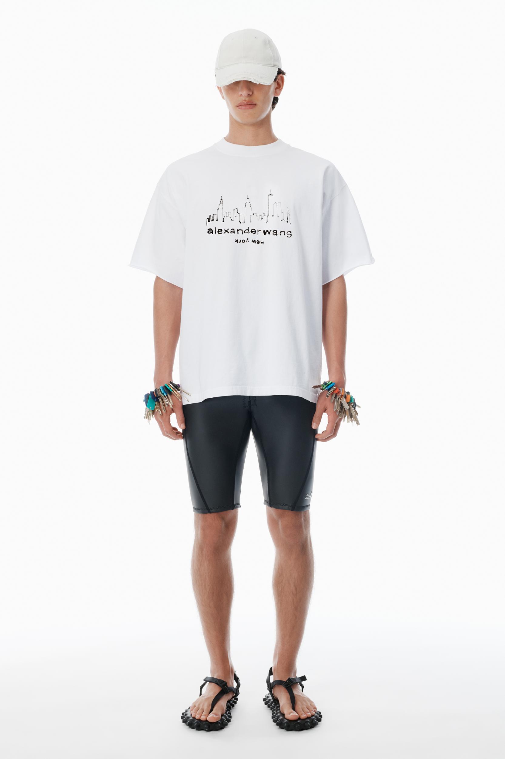White Cotton Oversized Logo T-shirt Product Image