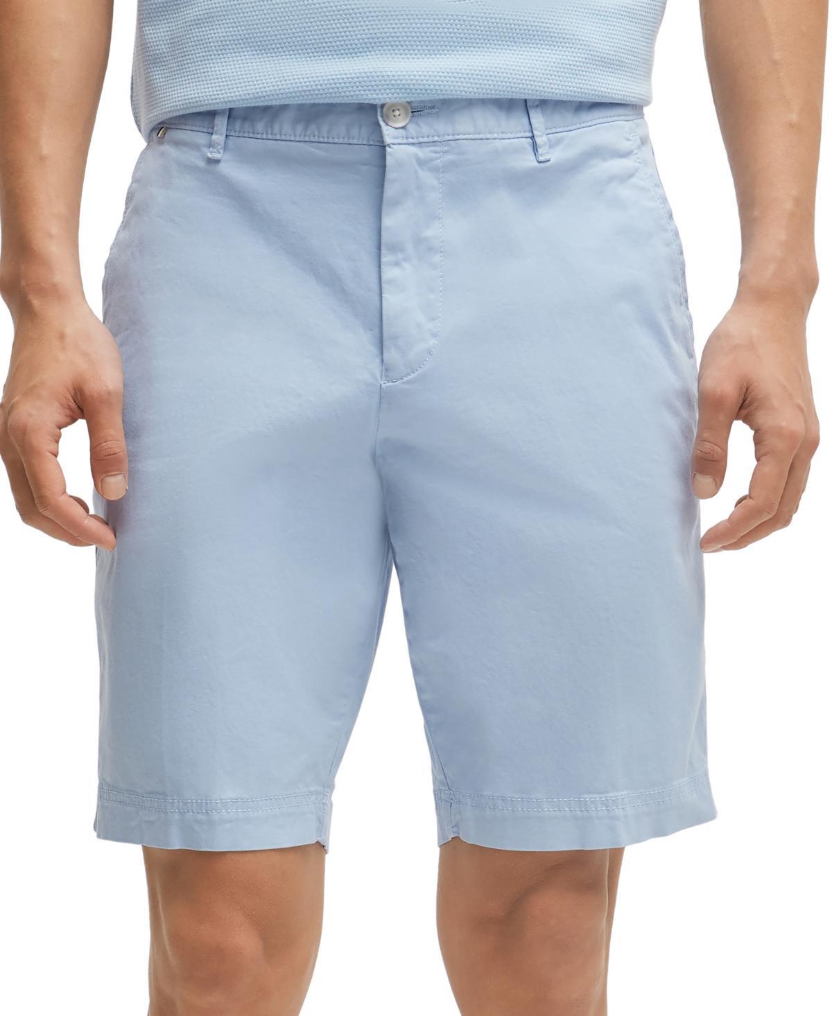 Mens Slim Fit Shorts in Stretch Cotton Twill Product Image