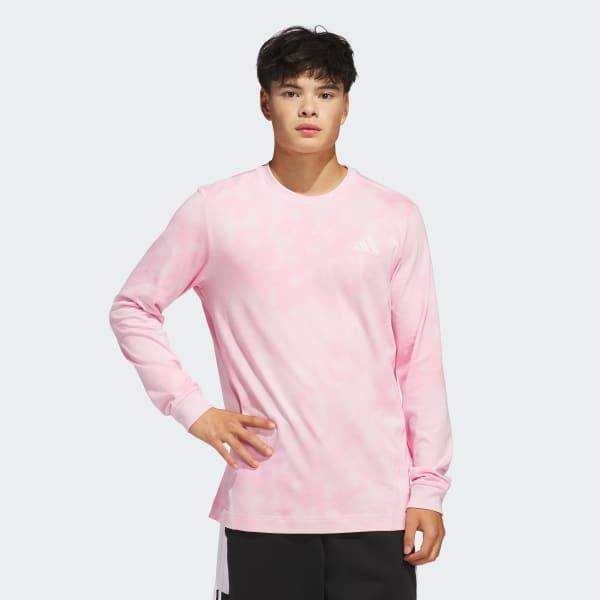 adidas Long Sleeve Tech Tee Glow Blue S Mens Product Image
