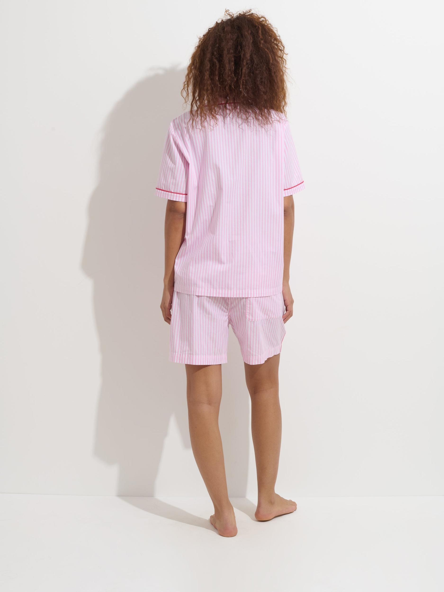P'Jimmies Short Sleeve Sleep Shirt In Stripe Product Image