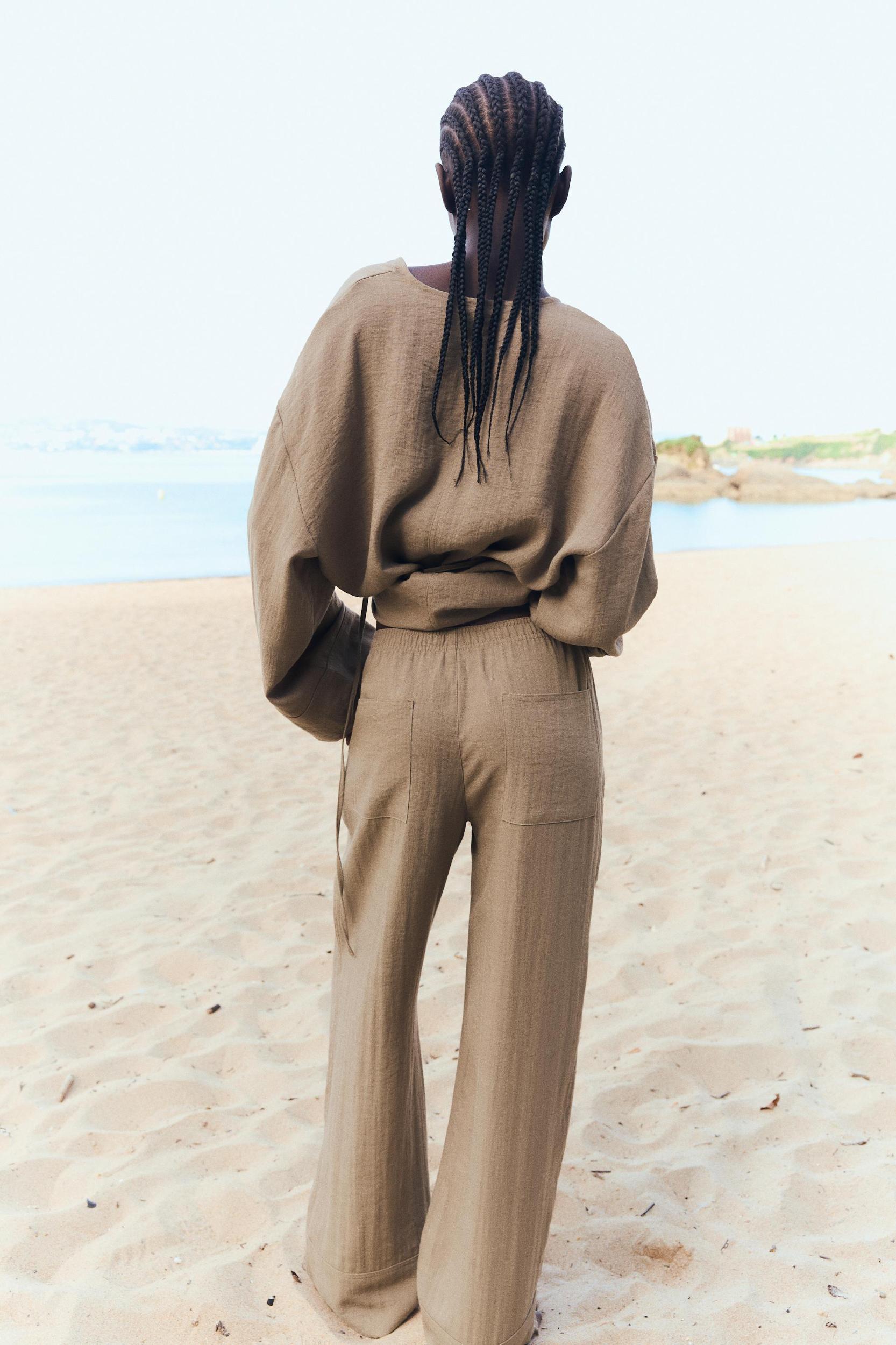 RUSTIC PAJAMA-STYLE PANTS Product Image