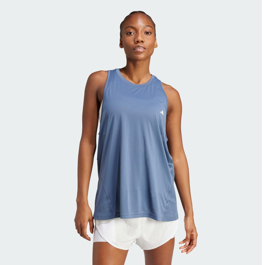 adidas Designed for Training Tank Top White L Womens Product Image