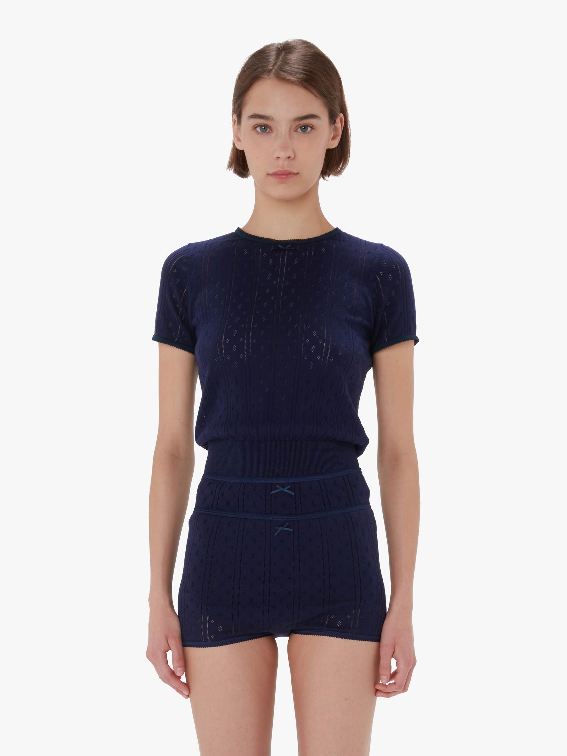 POINTELLE CAP SLEEVE TOP Product Image