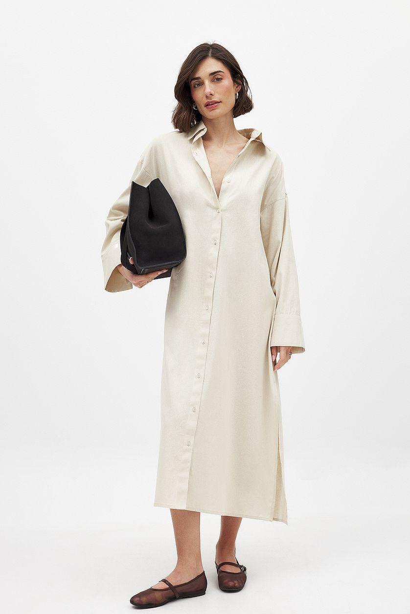 Cotton Midi Shirt Dress Product Image