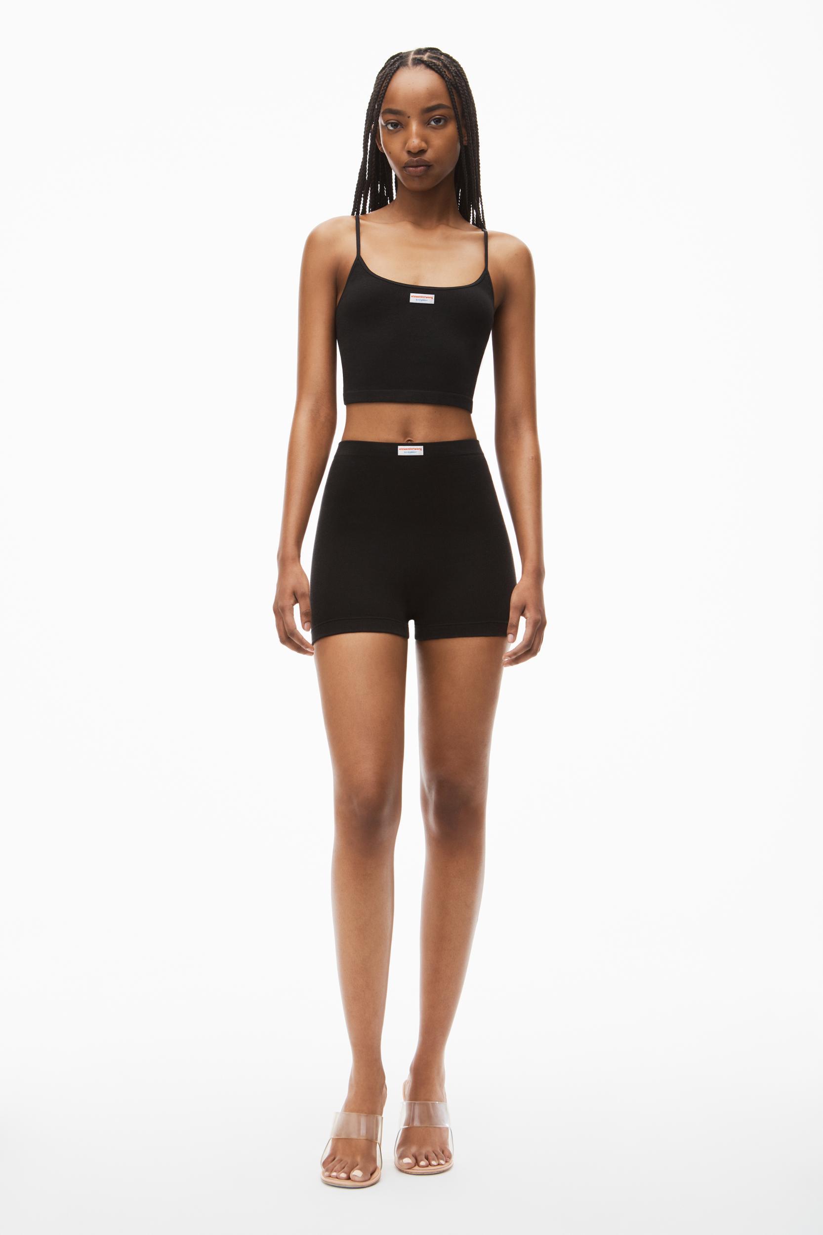 Bike Short In In Seamless Ribbed Knit Product Image