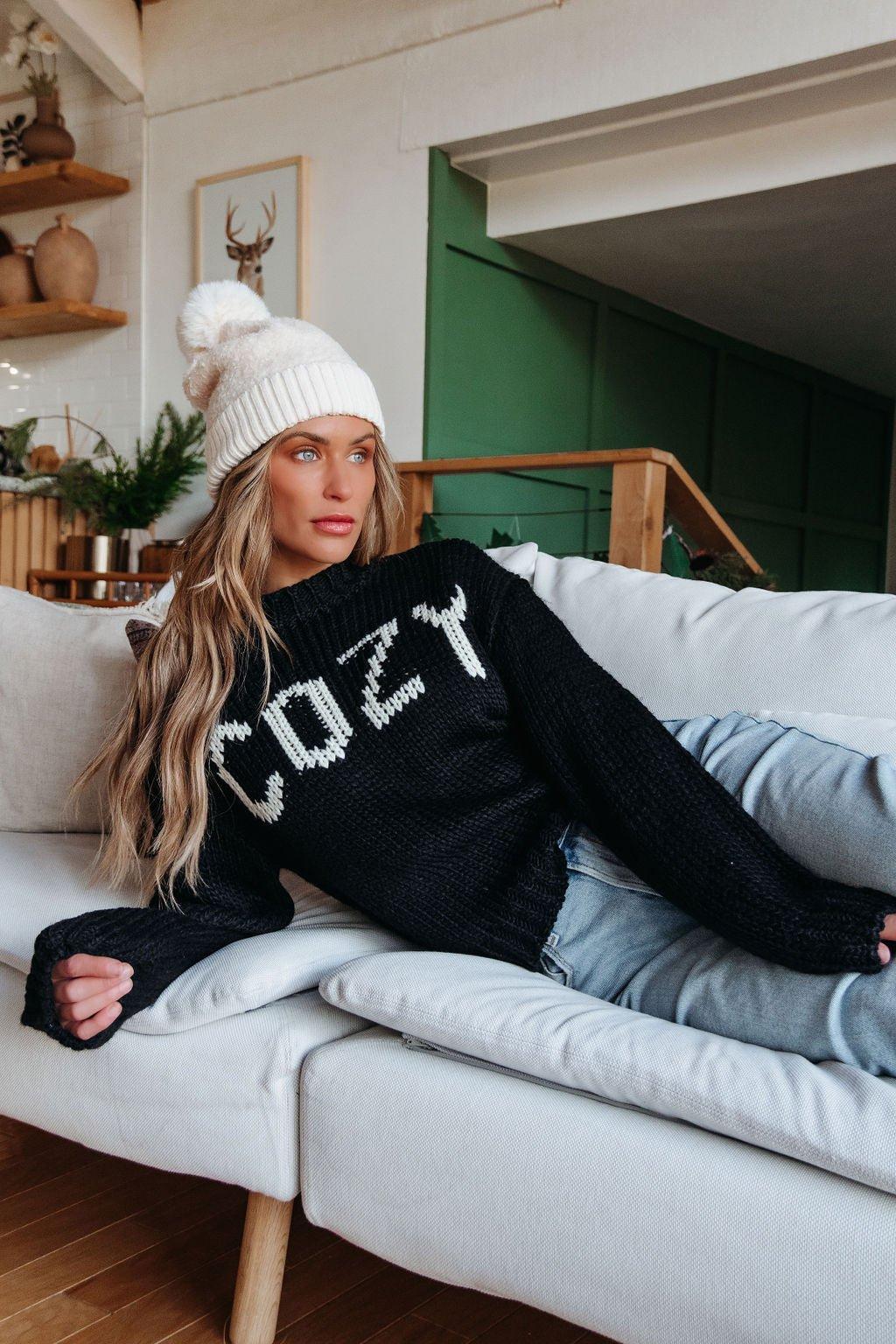 Black Cozy Pullover Sweater - FINAL SALE Product Image