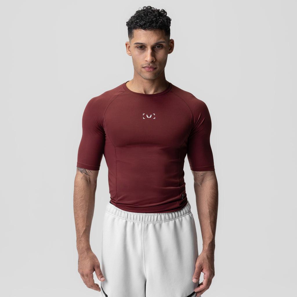 1027. WarpFlexx-Lite® Half-Sleeve Baselayer - Crimson Product Image
