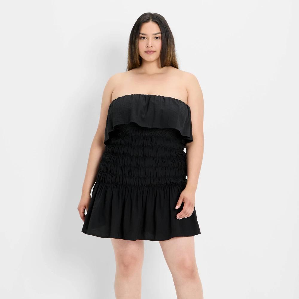 Women's Drop Waist Ruffle Mini A-Line Dress - Future Collective Product Image