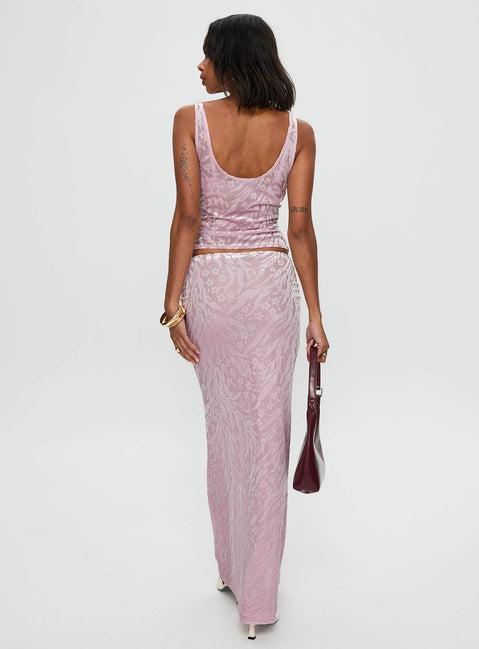 Kalei Maxi Skirt Pink Floral Product Image