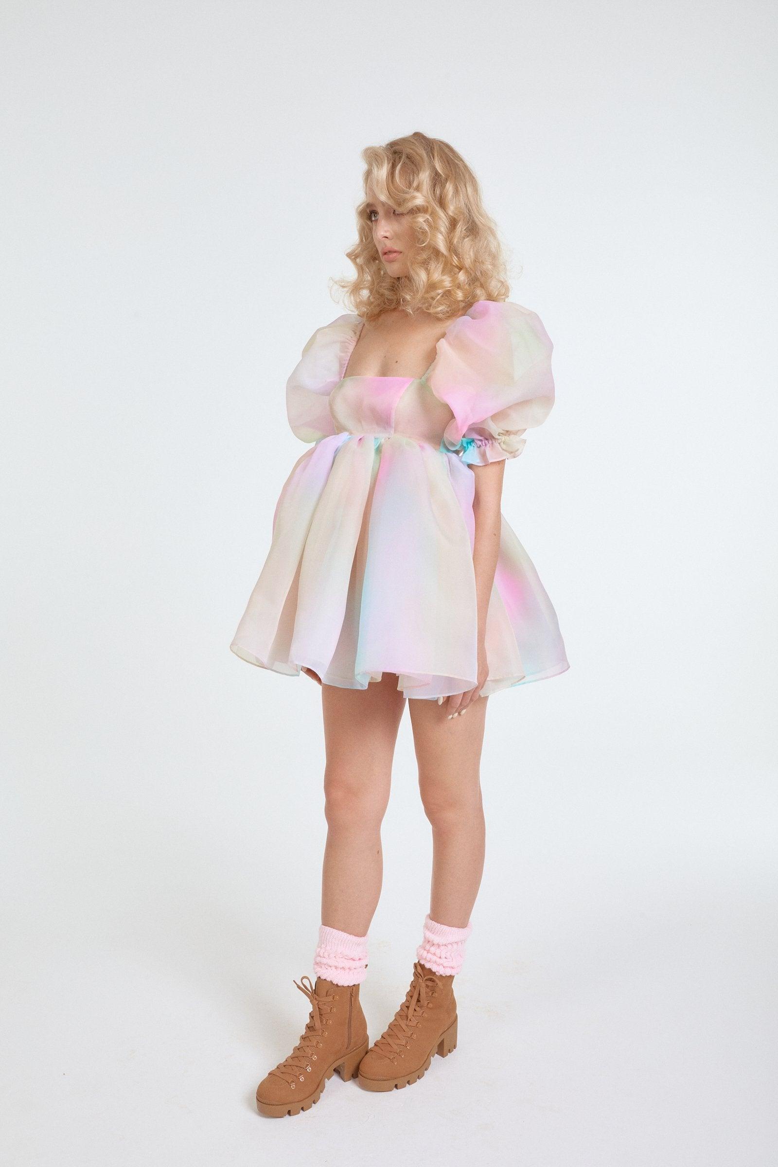 The Rainbow Puff Dress Product Image
