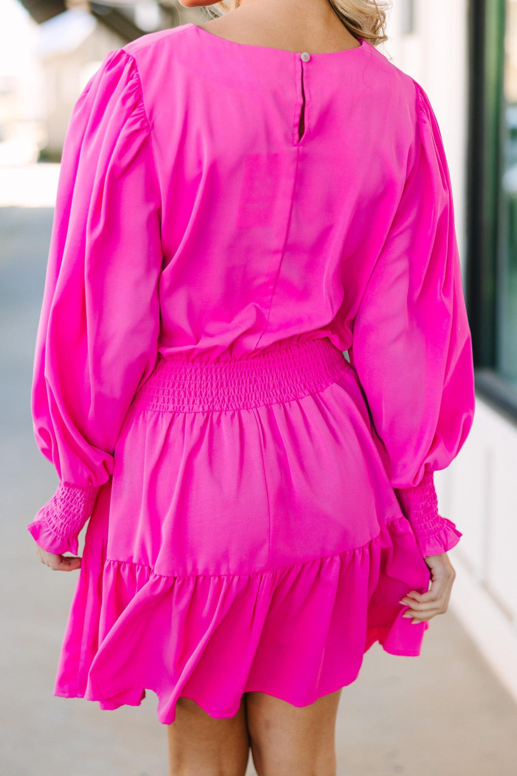 Hear Them All Hot Pink Dress Female Product Image