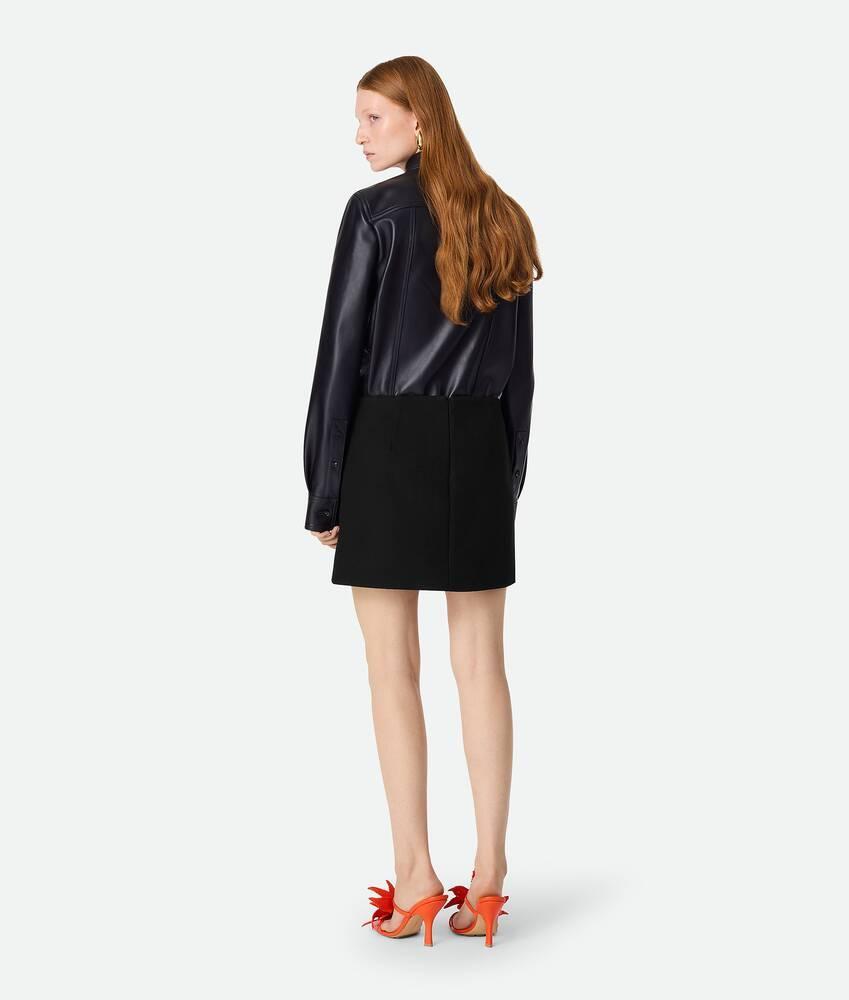 Women's Double Cotton Skirt in Black Product Image