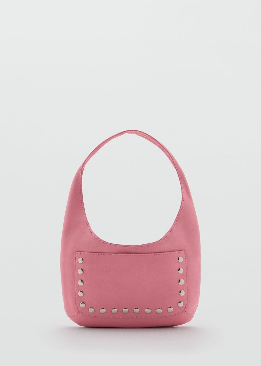 Stud leather bag - Women | MANGO USA Product Image