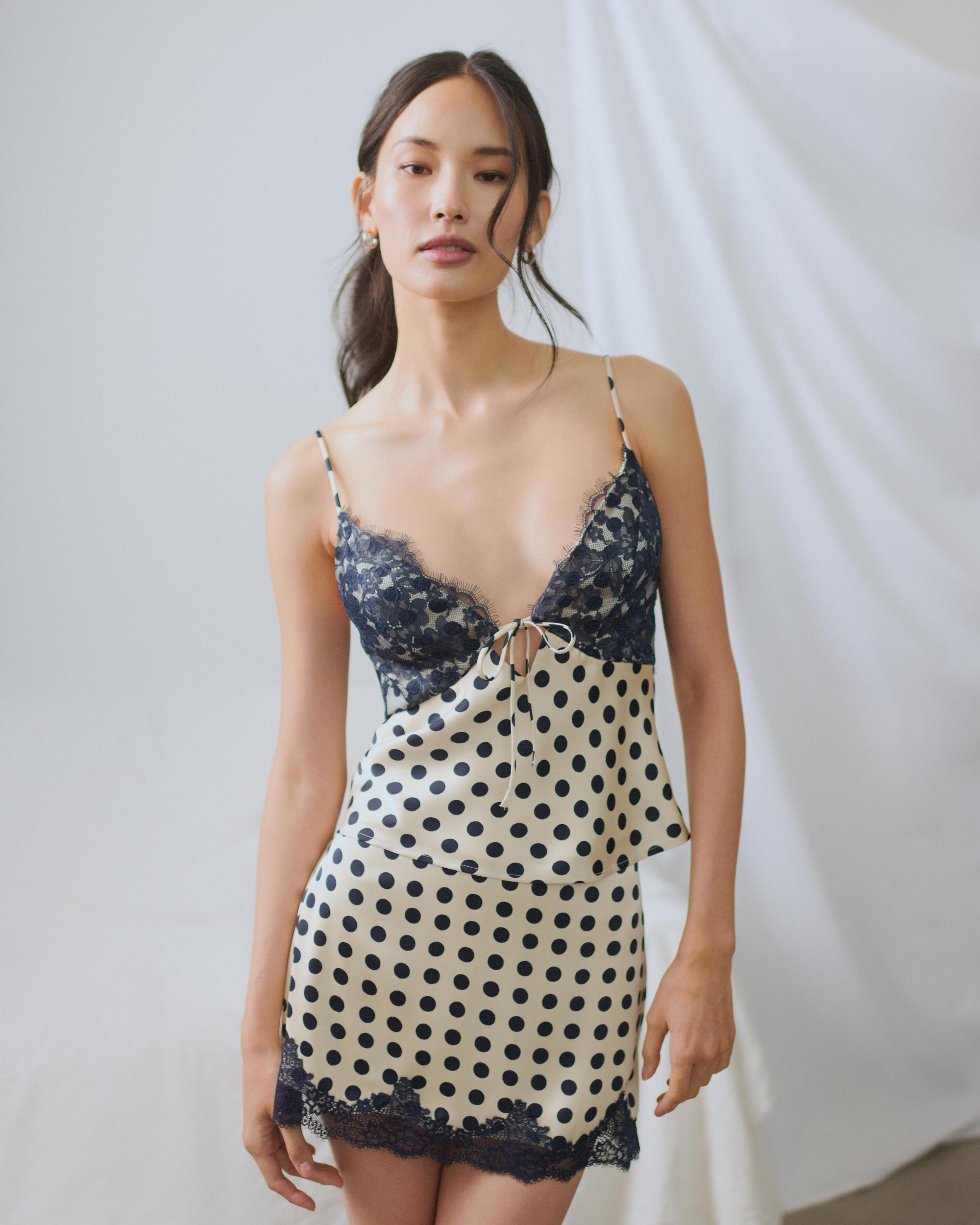 Lace and Satin V-Neck Cami Product Image